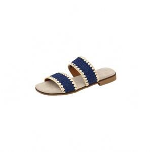 NEW CHARLESTON SHOE CO. women's majorca sandal in navy jute